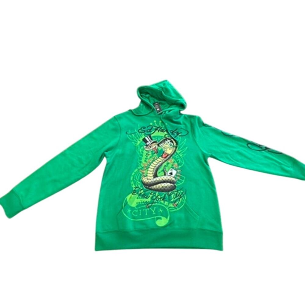 NWT!! "ED HARDY" Full Graphics Front & Back SZ M Cobra Ace New York Street Wear